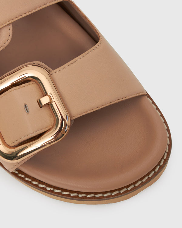 Betts HUNTER Buckle Detail Leather Slides