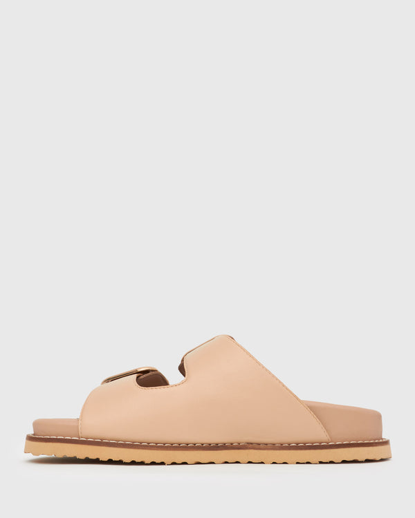Betts HUNTER Buckle Detail Leather Slides