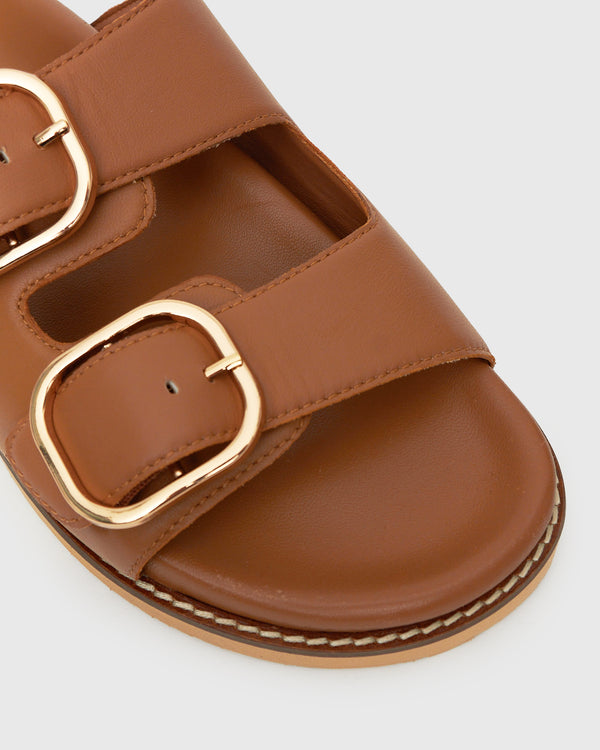 Betts HUSH Leather Buckle Slides