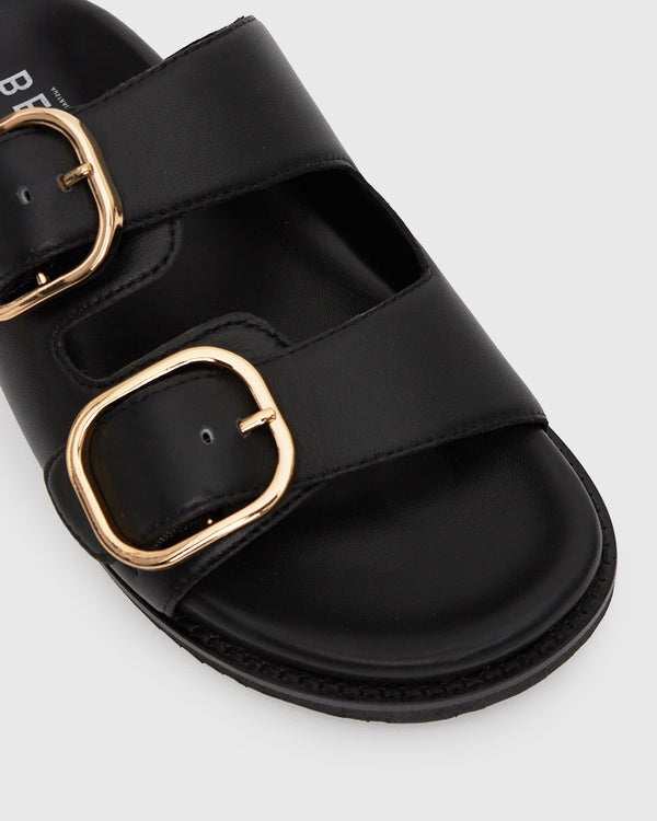 Betts HUSH Leather Buckle Slides