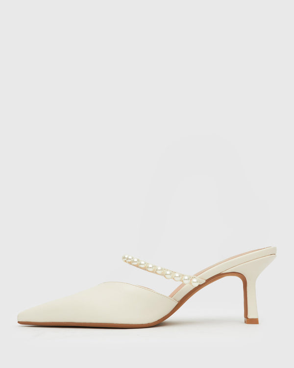 Betts JASMINE Faux Pearl-Embellished Heel Pumps