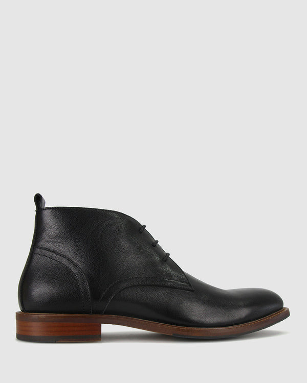 betts JIMMY Leather Lace Up Dress Boots