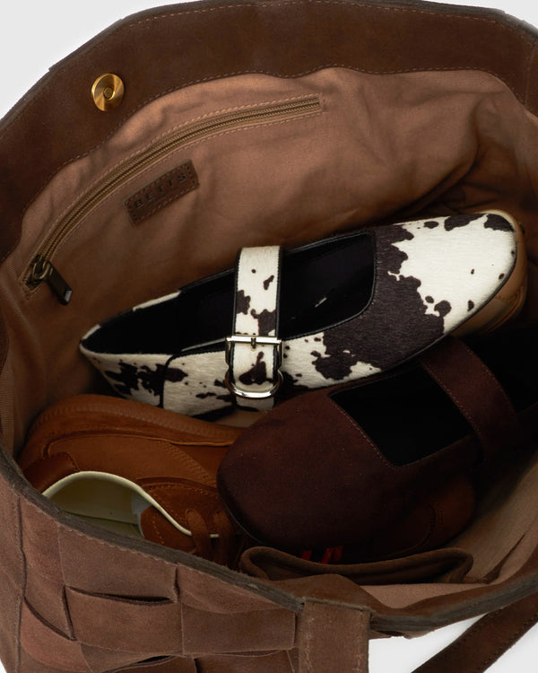 Betts KENNIE Leather Woven Tote Handbag