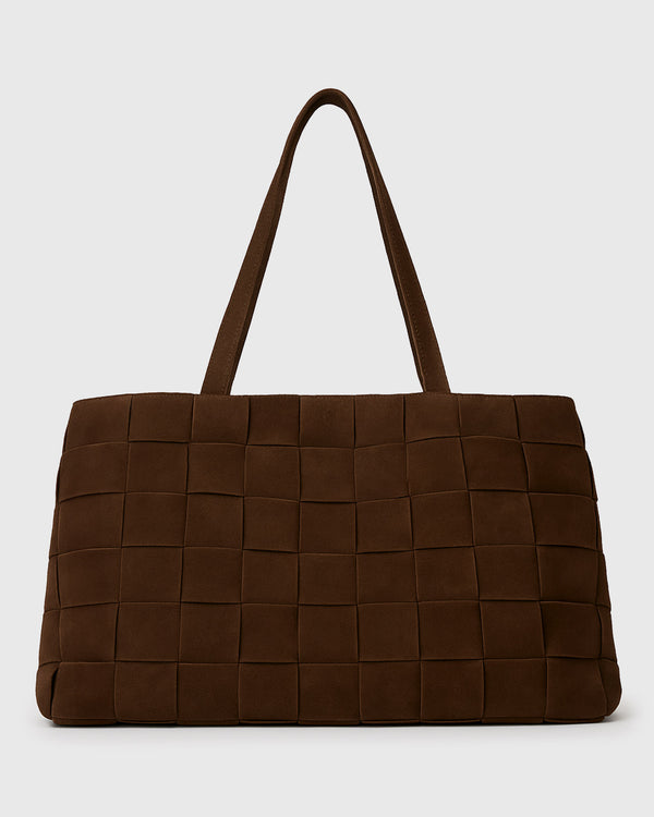 betts KENNIE Leather Woven Tote Handbag