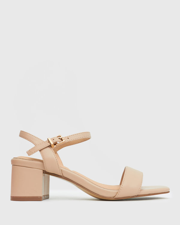 betts LIV Block Heel Leather Sandals