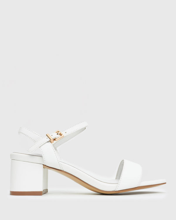 betts LIV Block Heel Leather Sandals