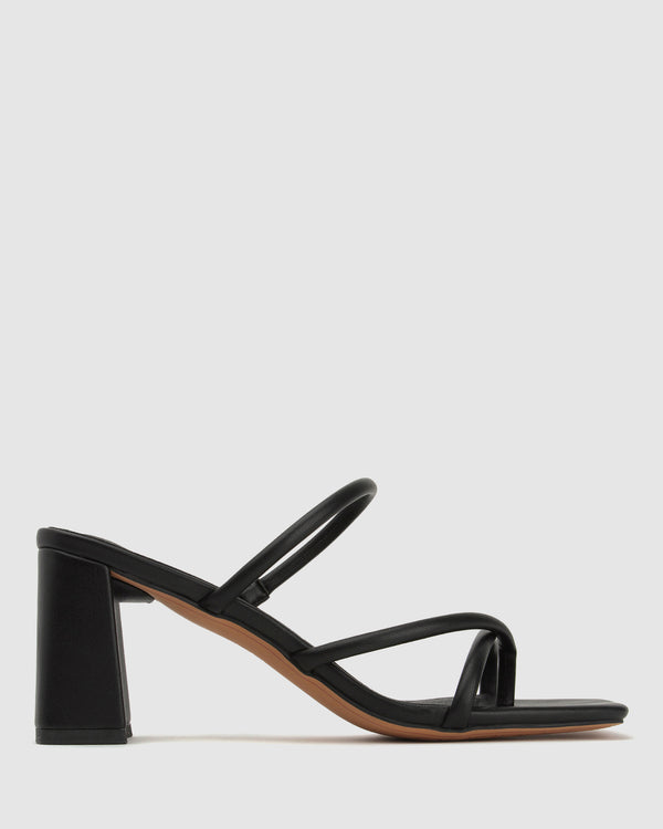 betts LOLA Square Toe Strappy Mules