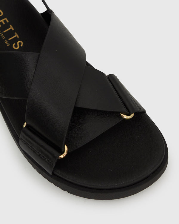 Betts MYTH Crossover Strap Footbed Sandals