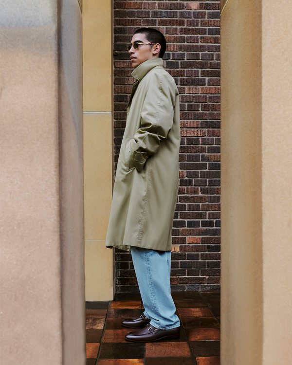 Betts NATE Leather Buckle Trim Loafers