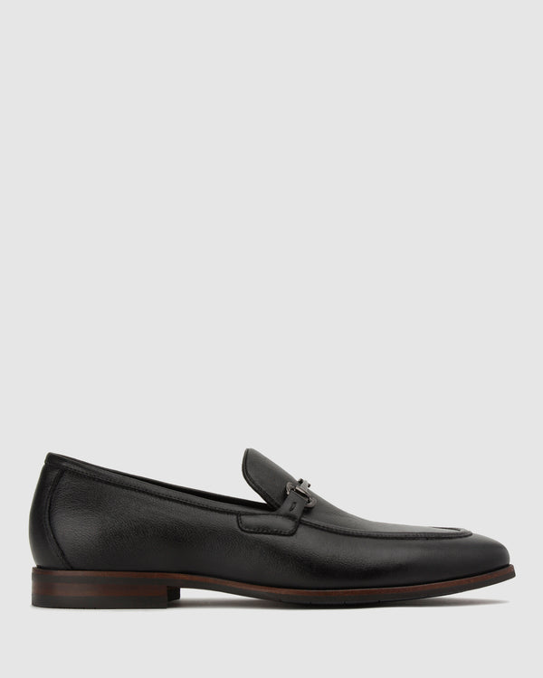 betts NATE Leather Buckle Trim Loafers