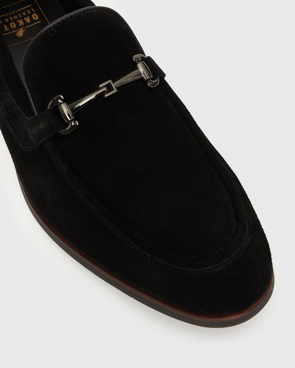 Betts NATE Leather Buckle Trim Loafers