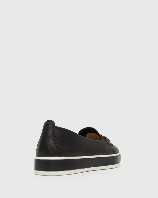 Betts NED Gold Trim Leather Loafers