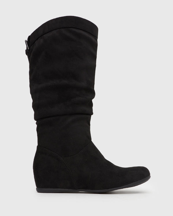 betts OCEAN Ruched Leg Round Toe Boots