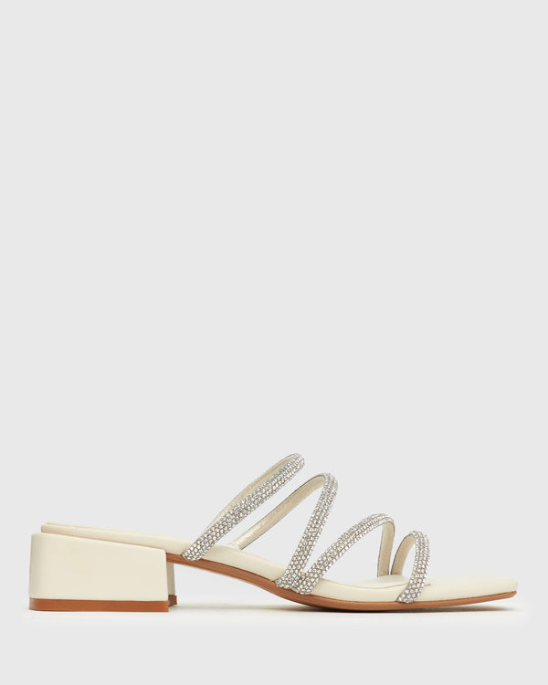 betts ODETTE Diamante Embellished Strappy Sandals