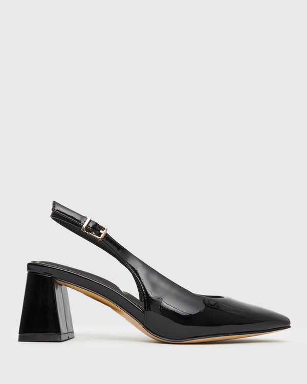 betts OLLIE Square Toe Leather Pumps