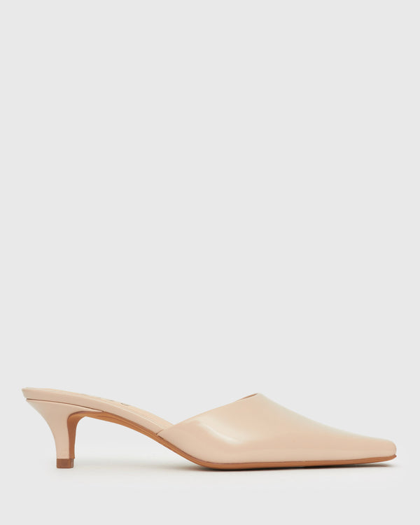 betts PASCAL Kitten Heel Square Toe Mules