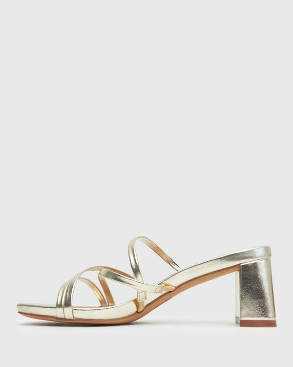 Betts PRAISE Strappy Block Heel Mules