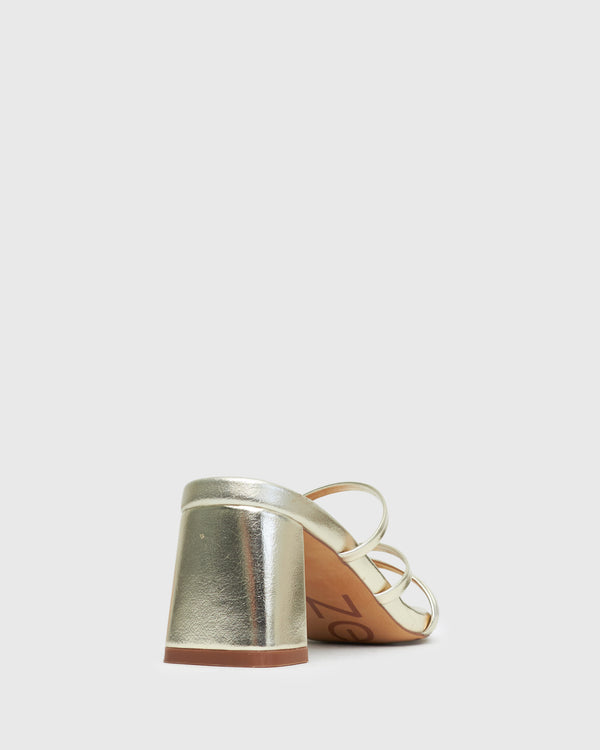 Betts PRAISE Strappy Block Heel Mules