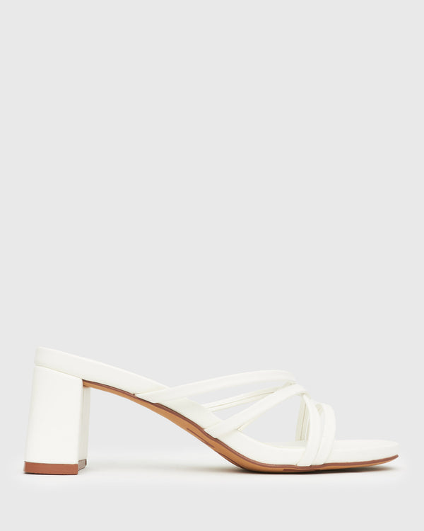 betts PRAISE Strappy Block Heel Mules