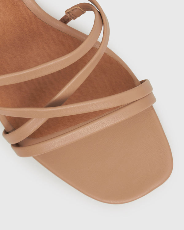 Betts PRAISE Strappy Block Heel Mules