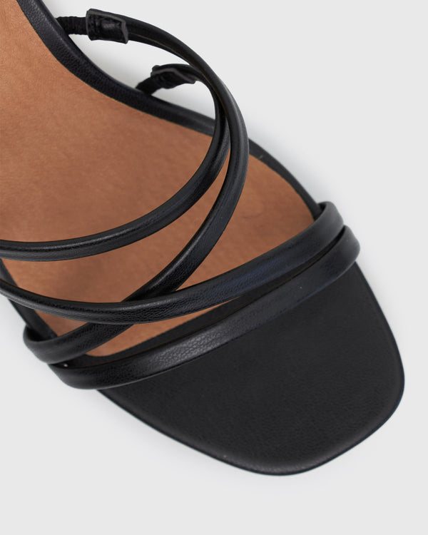 Betts PRAISE Strappy Block Heel Mules