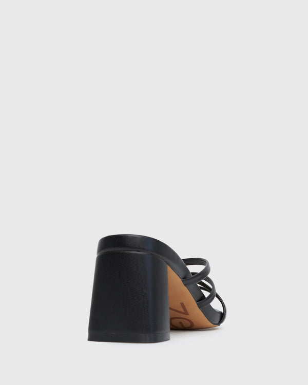 Betts PRAISE Strappy Block Heel Mules