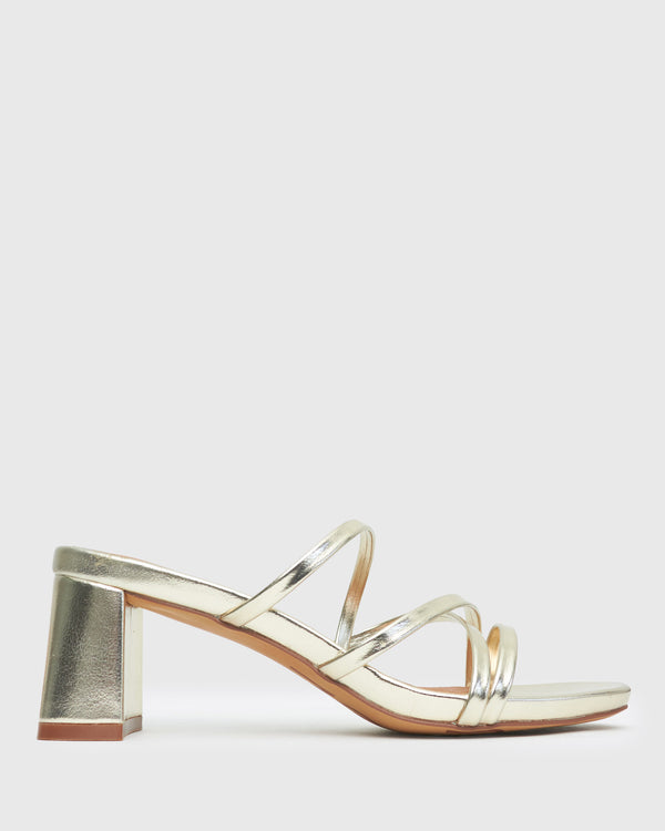 betts PRAISE Strappy Block Heel Mules