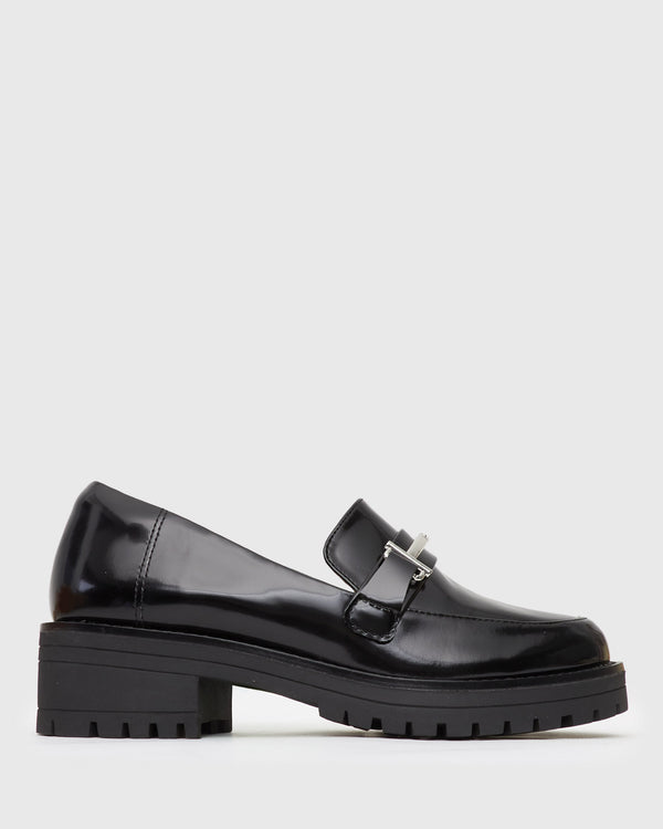 betts PRE-ORDER AGATHA Leather Heeled Loafers