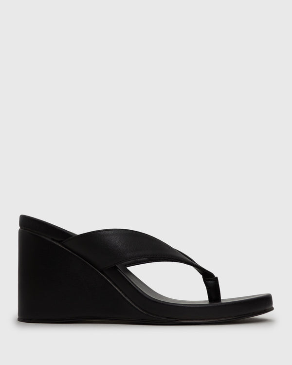 betts PRE-ORDER SABLE Thong Wedge Sandals