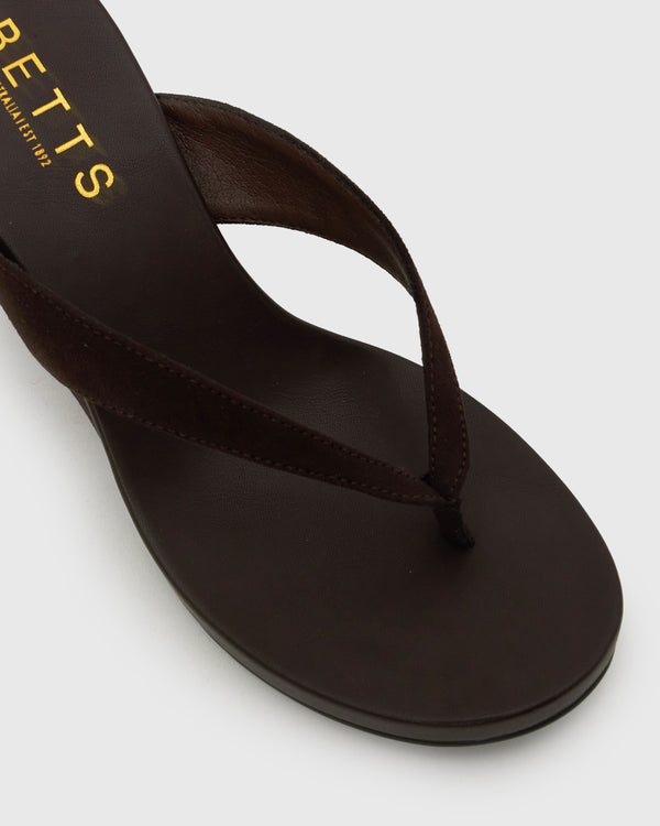 Betts PRE-ORDER SABLE Wedge Thong Sandals