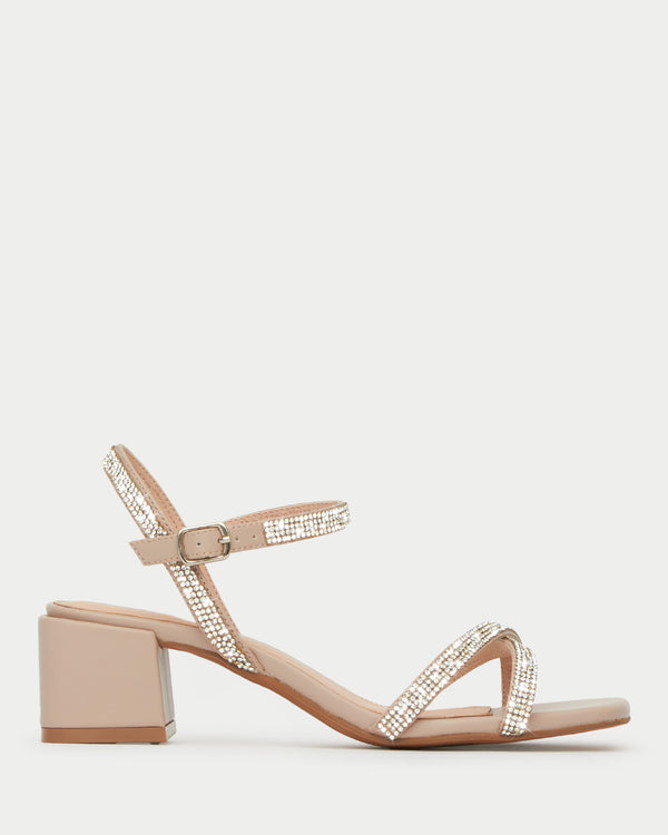 betts SHAY Diamante Low Heeled Sandals