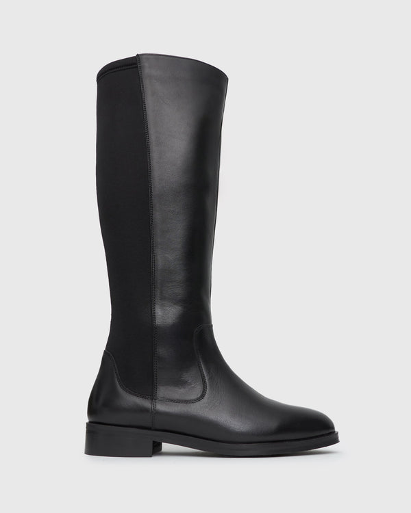 betts SNOOP Leather Round Toe Knee Boots