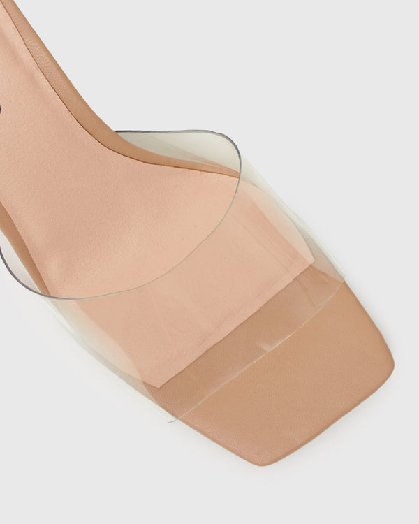 Betts UNIQUE Square Toe Heeled Mules