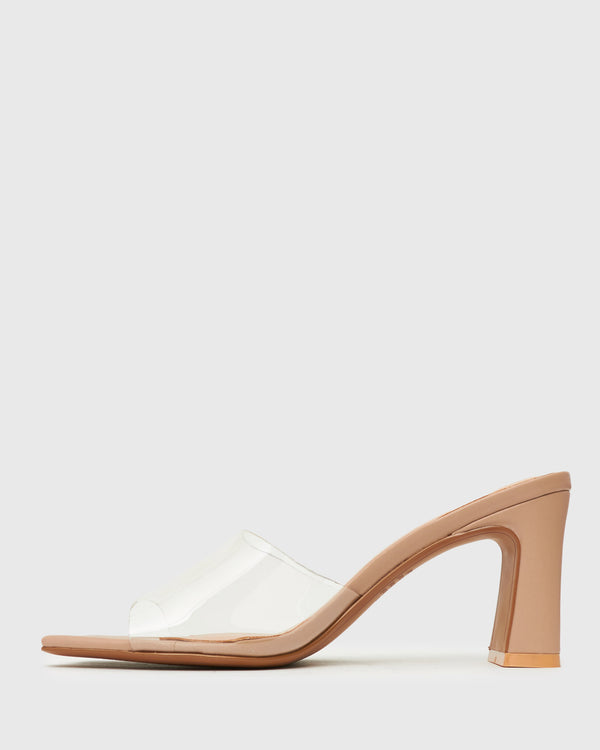 Betts UNIQUE Square Toe Heeled Mules