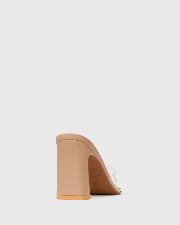 Betts UNIQUE Square Toe Heeled Mules