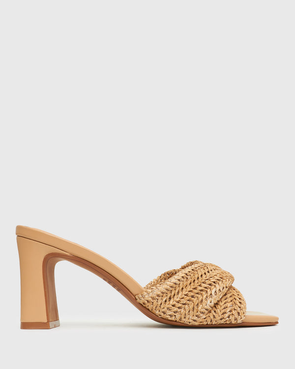 betts UNITE Twist Front Block Heel Mules