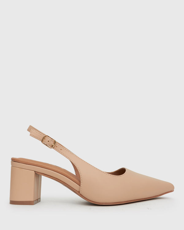 betts Wider Fit GUS Block Heel Slingback Pumps