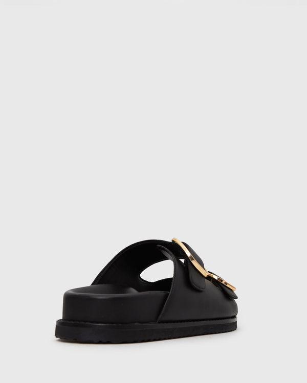 Betts Wider Fit HUSH Leather Buckle Slides