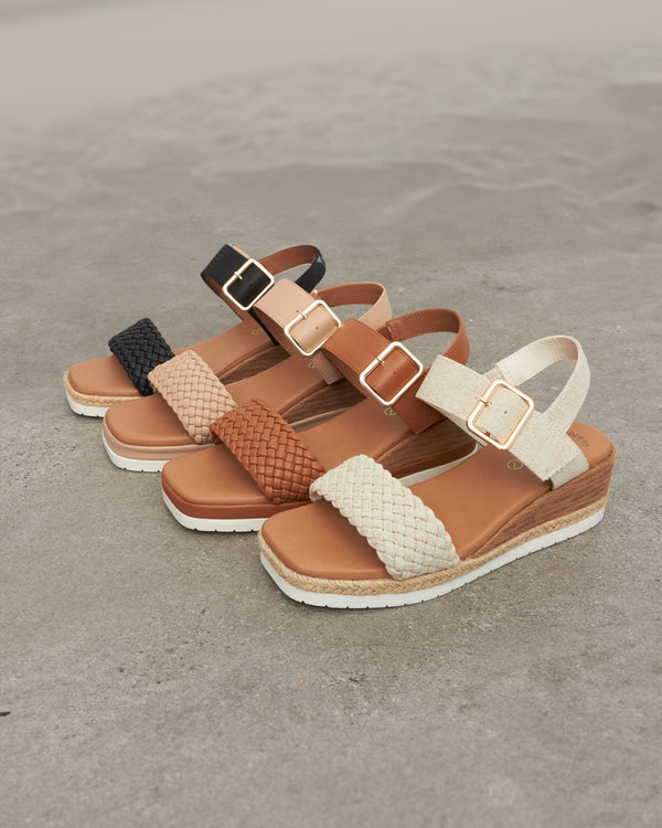Betts Wider Fit KENZIE Vegan Low Wedge Sandals