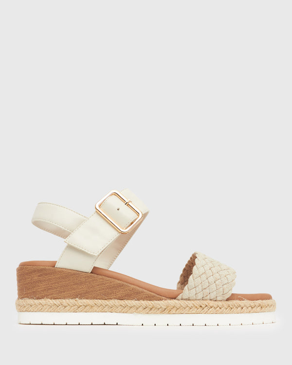 betts Wider Fit KENZIE Vegan Low Wedge Sandals
