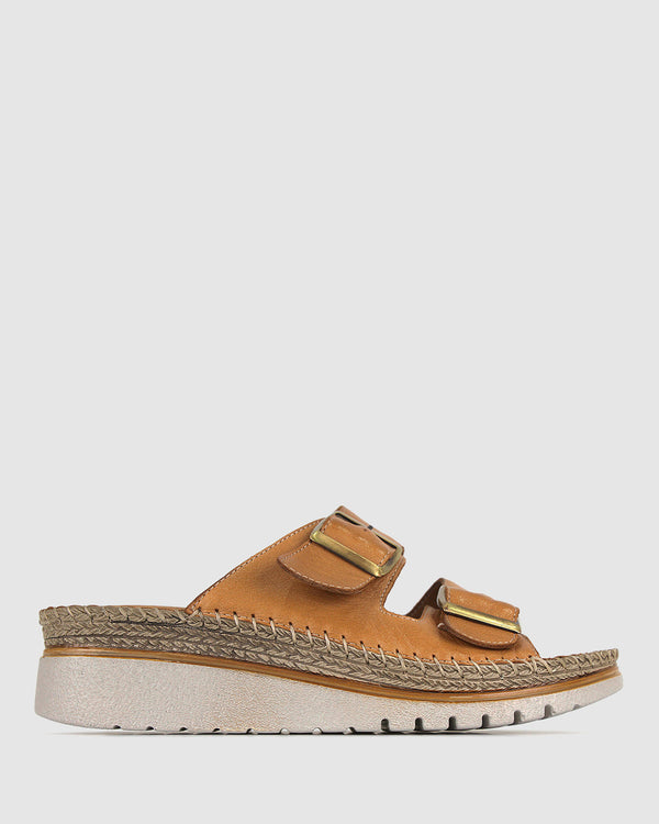 betts WISE Leather Wedge Espadrilles