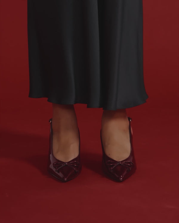 Betts YVETTE Bow Slingback Stiletto Heels