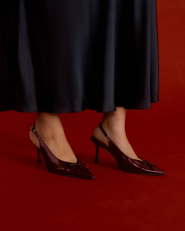 Betts YVETTE Bow Slingback Stiletto Heels