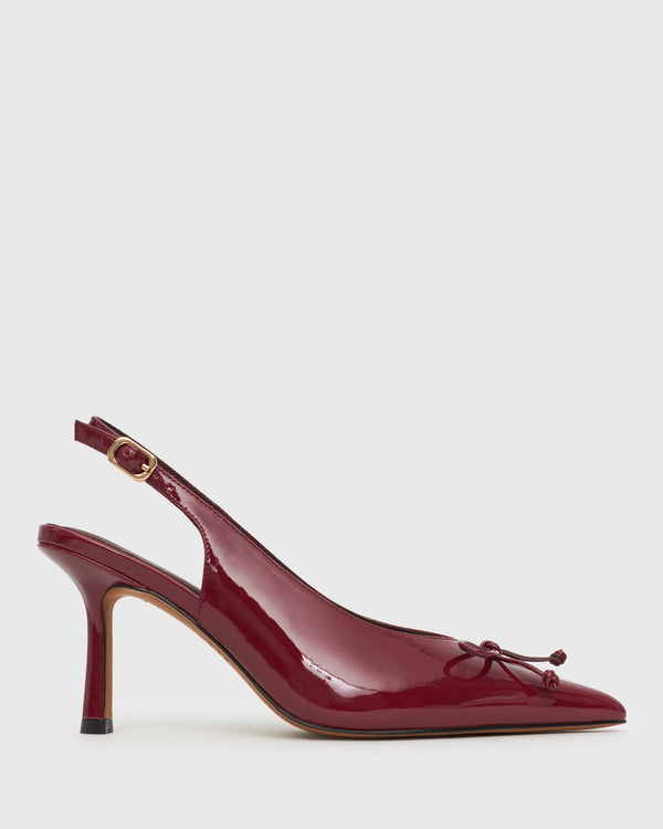 betts YVETTE Bow Slingback Stiletto Heels