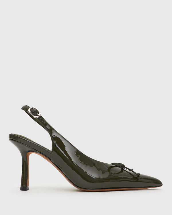 betts YVETTE Bow Slingback Stiletto Heels