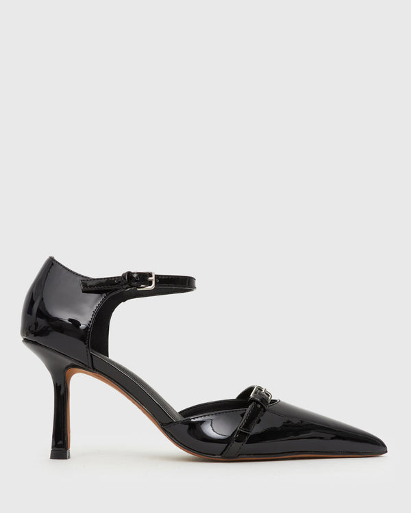 betts YVONNE Ankle Strap Stiletto Point