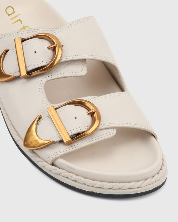 Betts ZADIE Leather Buckle Slides