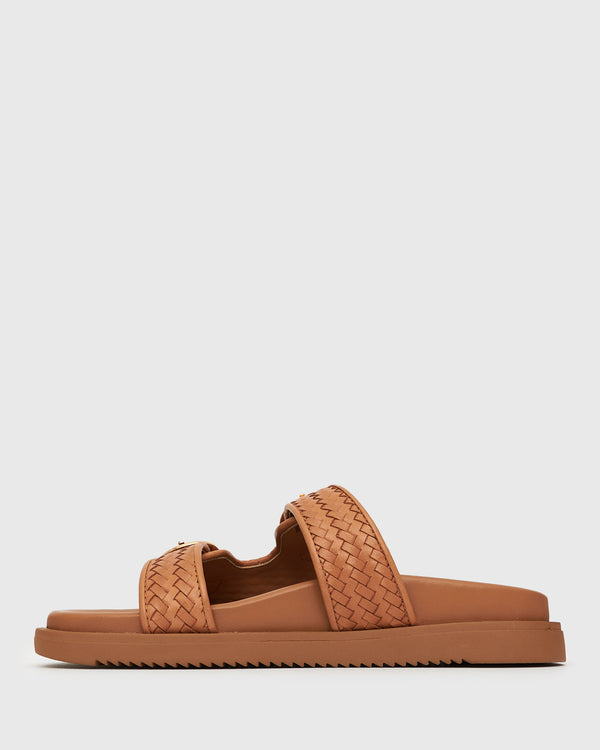 Betts PRE-ORDER ASTAR Leather Woven Strap Footbed Slides
