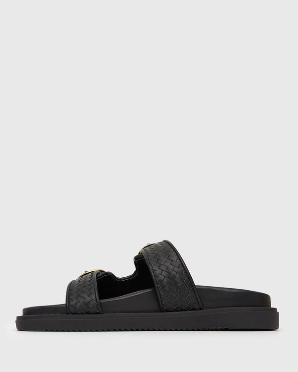 Betts PRE-ORDER ASTAR Leather Woven Strap Footbed Slides