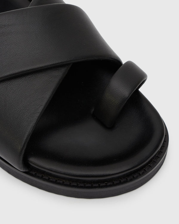 Betts PRE-ORDER BERMUDA Leather Crossover Slide Sandals